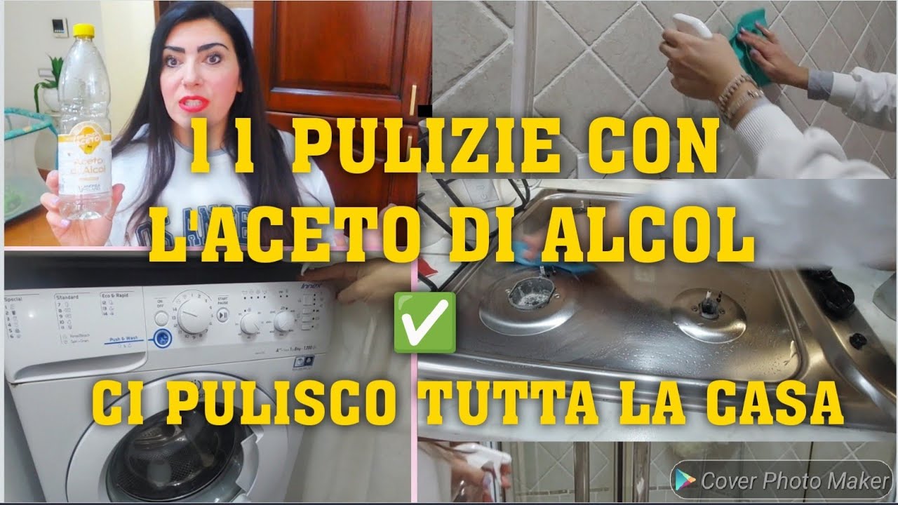 11 PULIZIE CON L'ACETO DI ALCOL✅️CI PULISCO TUTTA LA CASA🔝#ACETODIALCOL #cleaning #puliziedicasa 