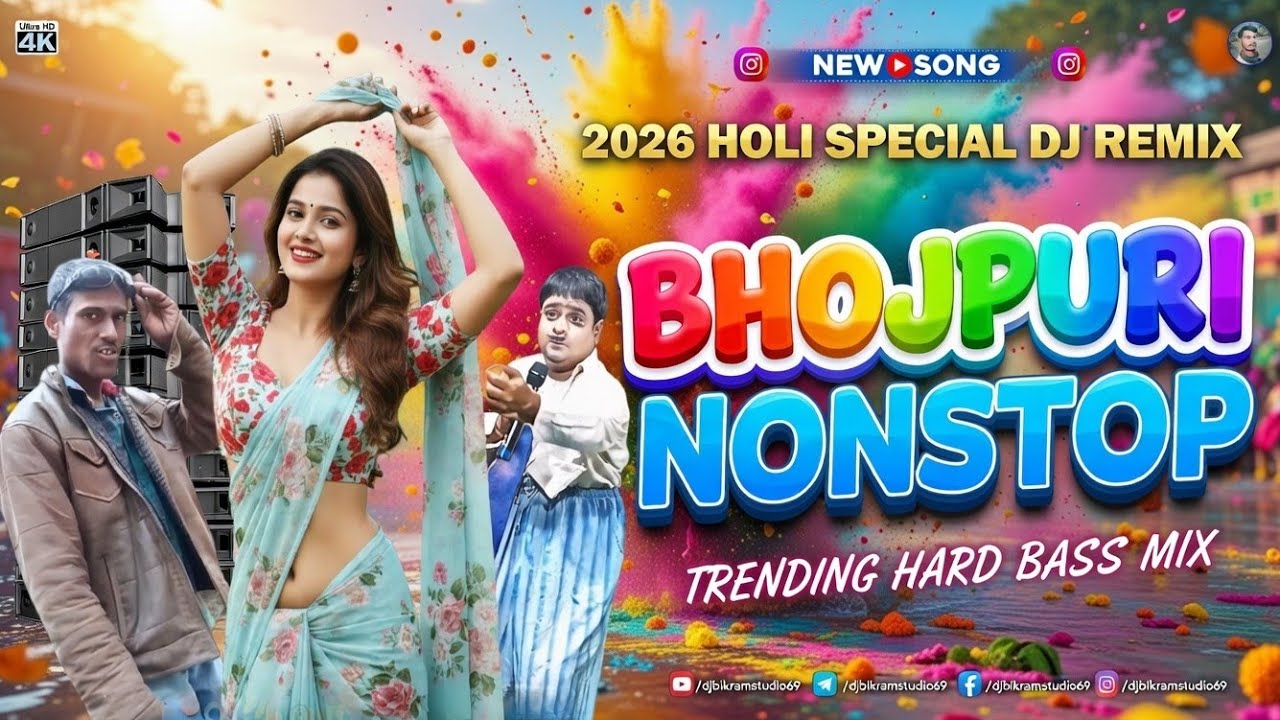 2026 Holi Special Bhojpuri Nonstop Dj Song New 2026 Trending Hard Bass Dance Mix Dj Bikram Studio