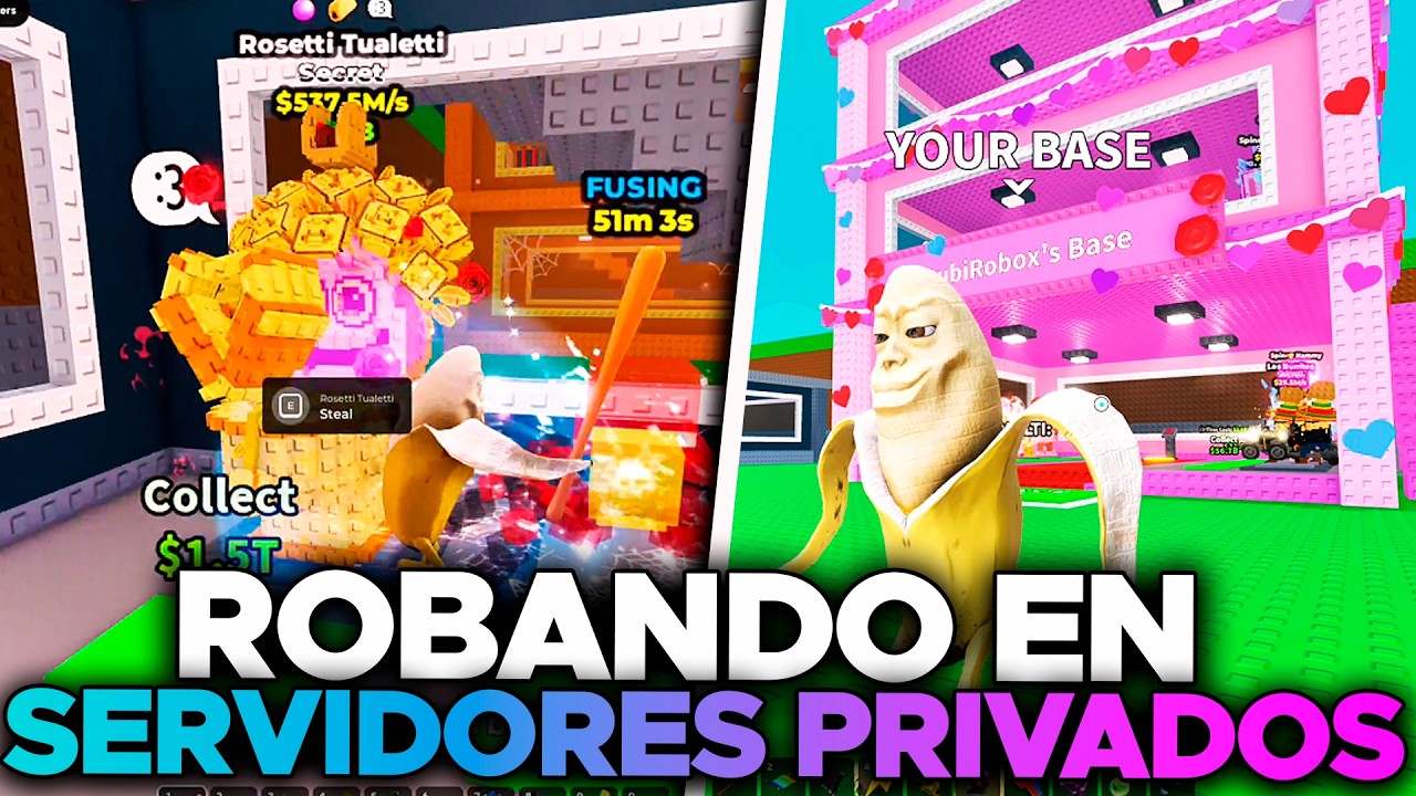 CONSEGUI LA ROMANTIC GRANDE y BASE de SAN VALENTIN Robando SERVIDORES PRIVADOS en Steal a Brainrot