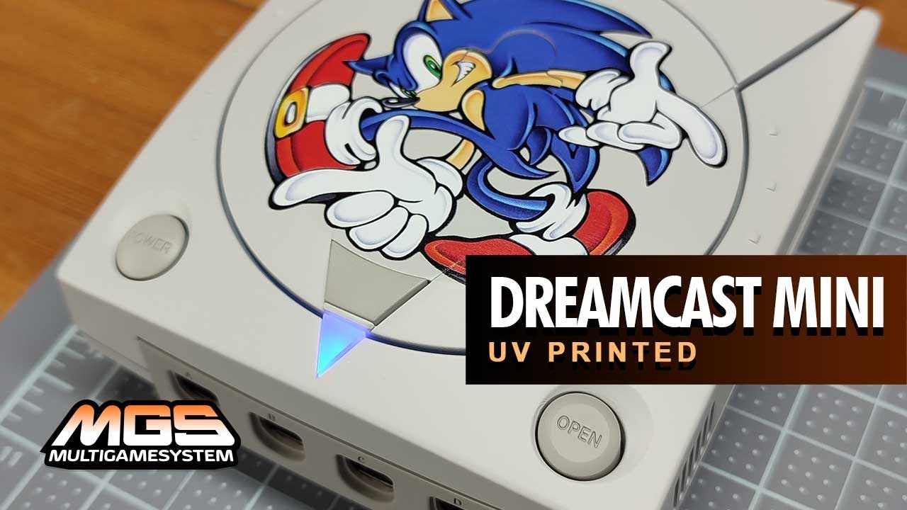 Dreamcast Mini - With UV printed Sonic the Hedgehog
