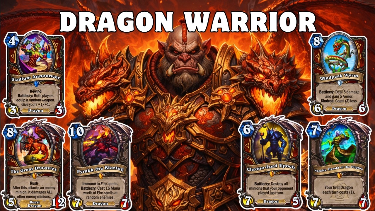 Brute Strength Is Enough &mdash; Best Dragon Warrior Deck to Climb Legend &mdash; Hearthstone Standard
