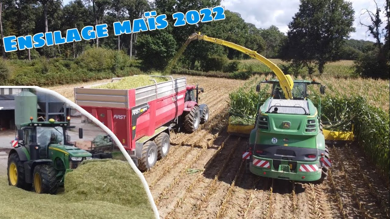 🌽ENSILAGE de maïs 2022 en Sarthe! - John deere 8400i/ 10 rangs!