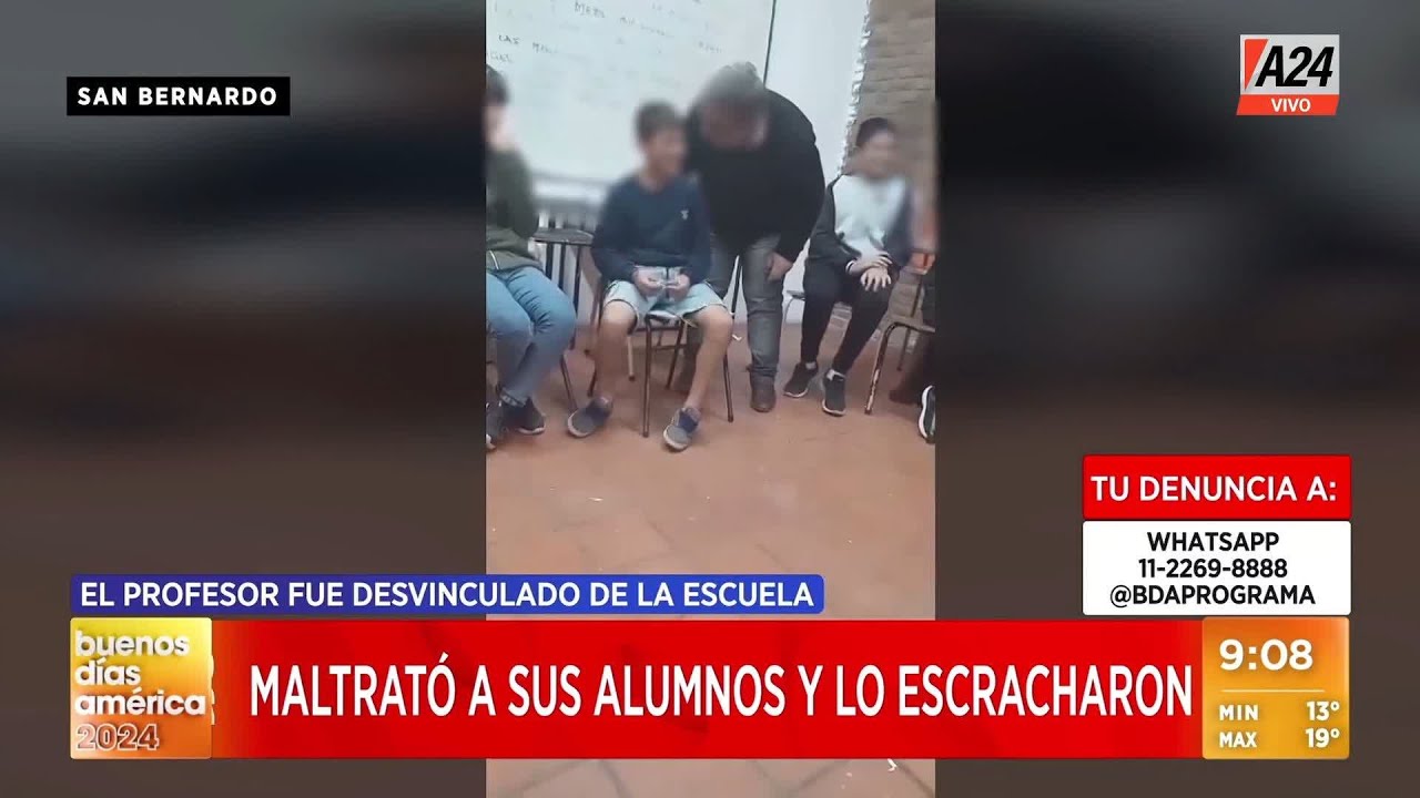 ✋ Un profesor fue desvinculado de una escuela por m altrato