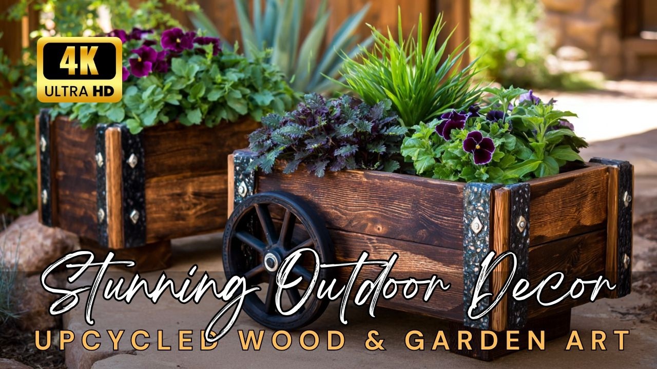 ♻️🪵 Stunning DIY Outdoor Decor Ideas with Upcycled Wood & Garden Art Crafts