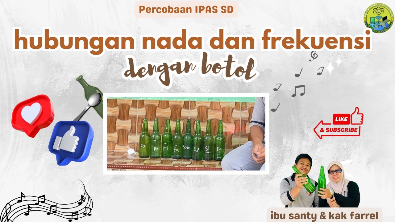 IPAS SD Kelas 6 ~ Eksperimen Musik Botol Kaca (Bunyi & Frekuensi)