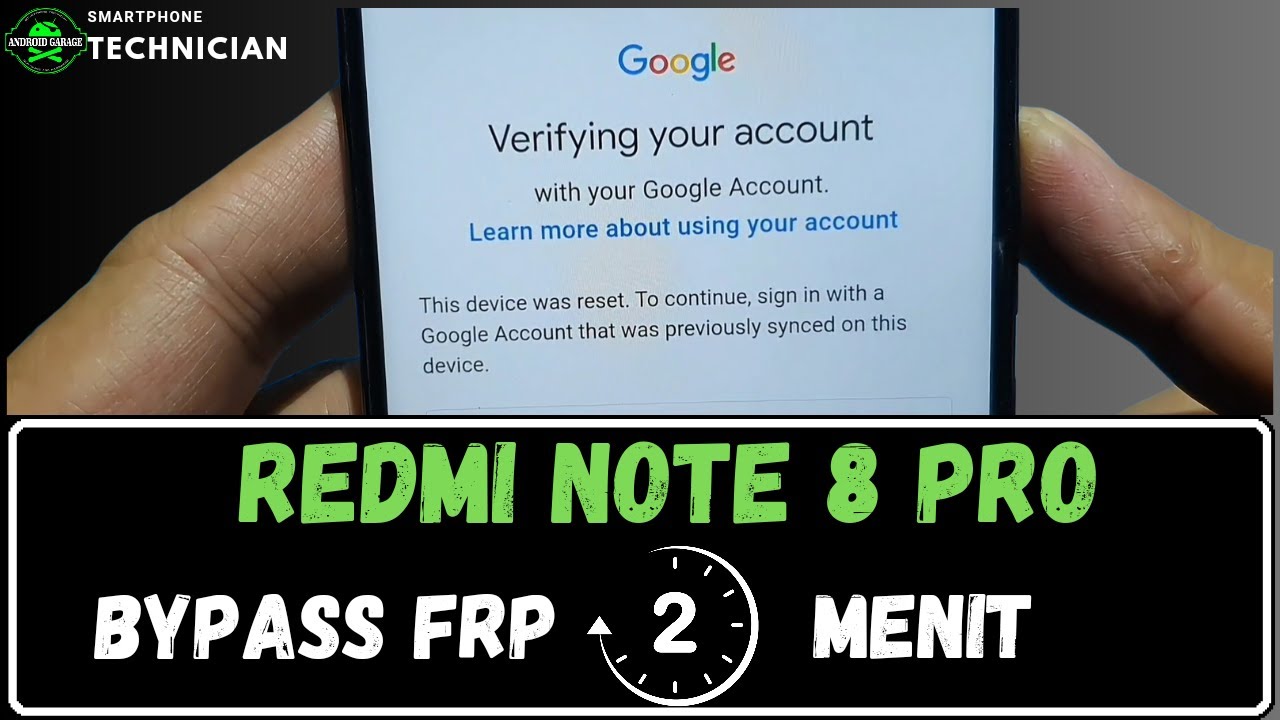 REDMI NOTE 8 PRO BYPASS FRP || TUTORIAL BYPASS AKUN GOOGLE REDMI NOTE 8 PRO