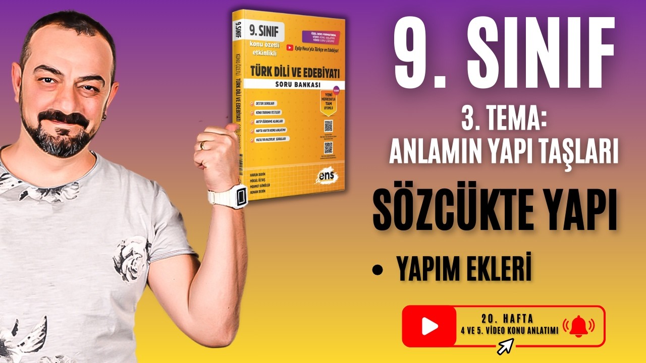 📌 9. Sınıf | Sözcükte Yapı – Yapım Ekleri (Konu Anlatımı) | 3. Tema Anlamın Yapı Taşları