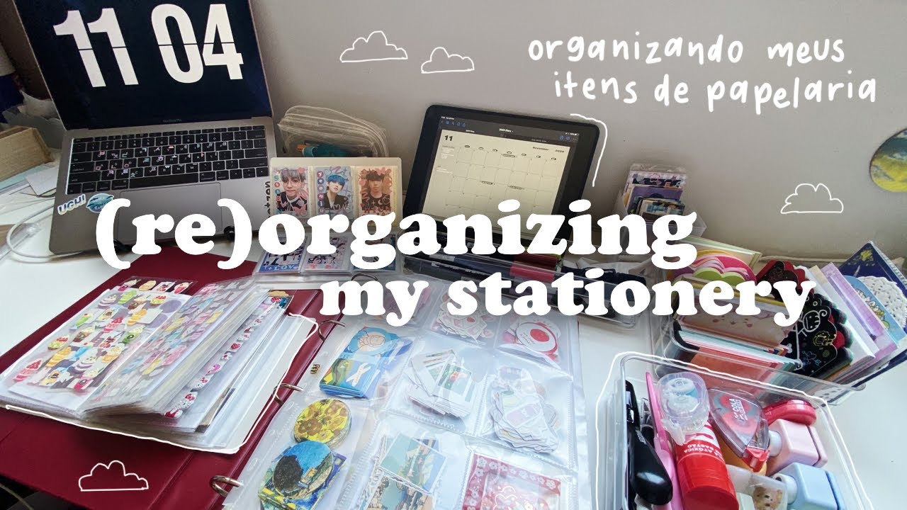 organizando meus itens de papelaria 📓 | daniela kang
