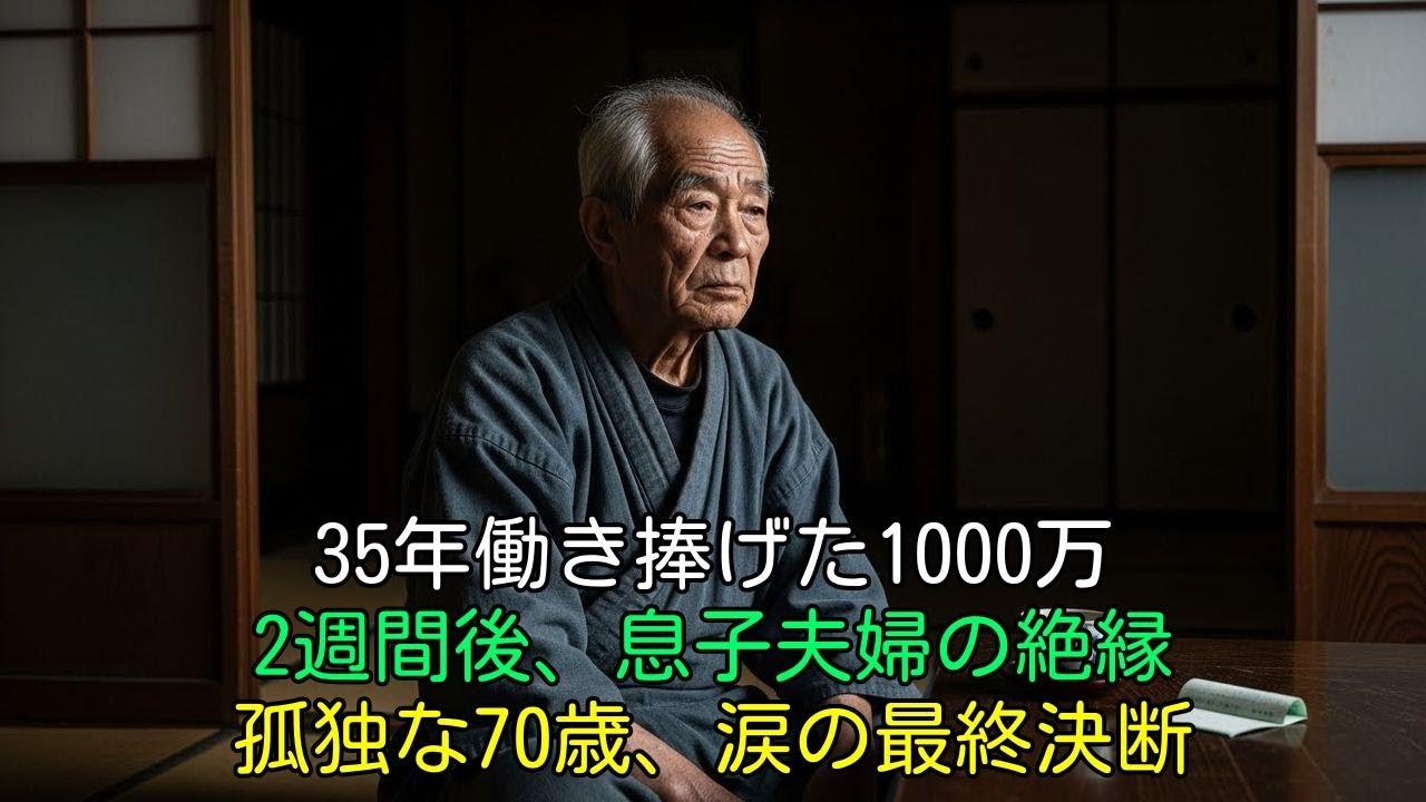【涙腺崩壊】1000万円を援助した2週間後、息子夫婦に絶縁された70歳の告白。裏切りの果てに気づいた「本当の幸せ」と、涙の決断に心震える。