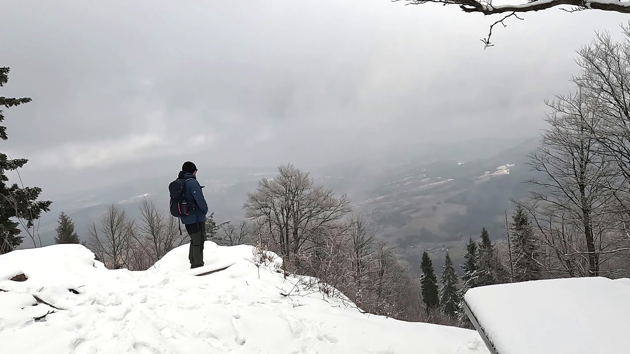 SZCZEBEL 977m zimowe podejście PRZEŁĘCZ GLISNE beskid wyspowy   MAŁA G&Oacute;RA 883m na podr&oacute;żach
