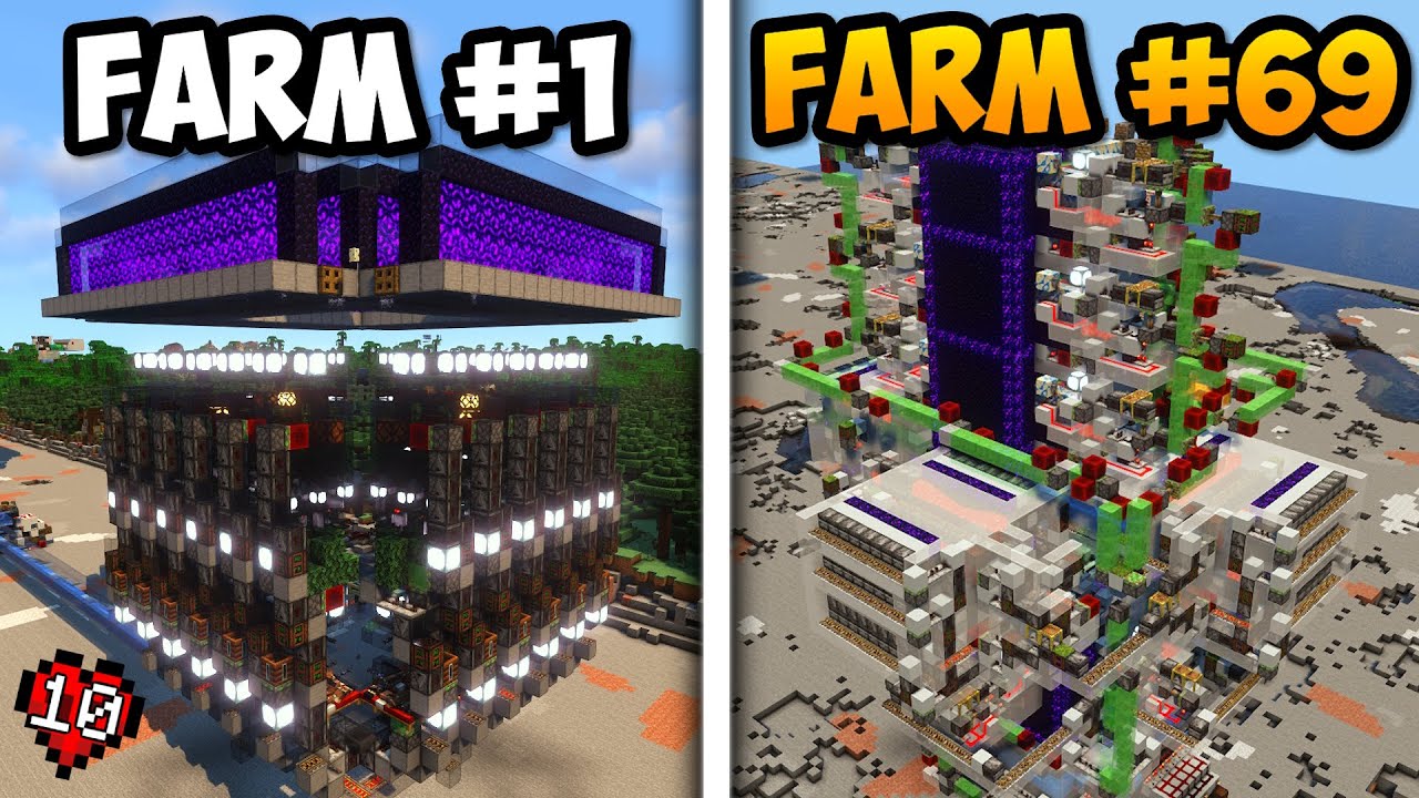 Я РЕАЛЬНО построил каждую ферму в хардкорном Minecraft! (Часть 1/2)