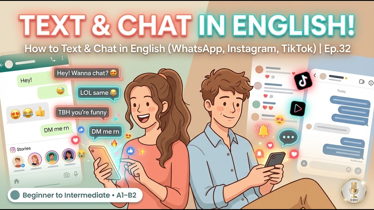 How to Text & Chat in English (WhatsApp, Instagram, TikTok) | English Boost Hub Ep.32