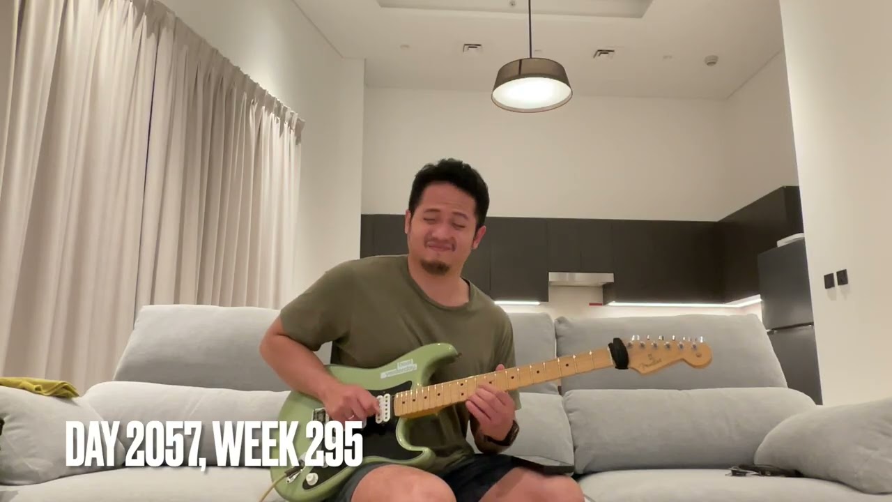 Practicing Improvisation (Blues Backing Track in A - 90bpm) (Day 2051 - 2057, Week 295)