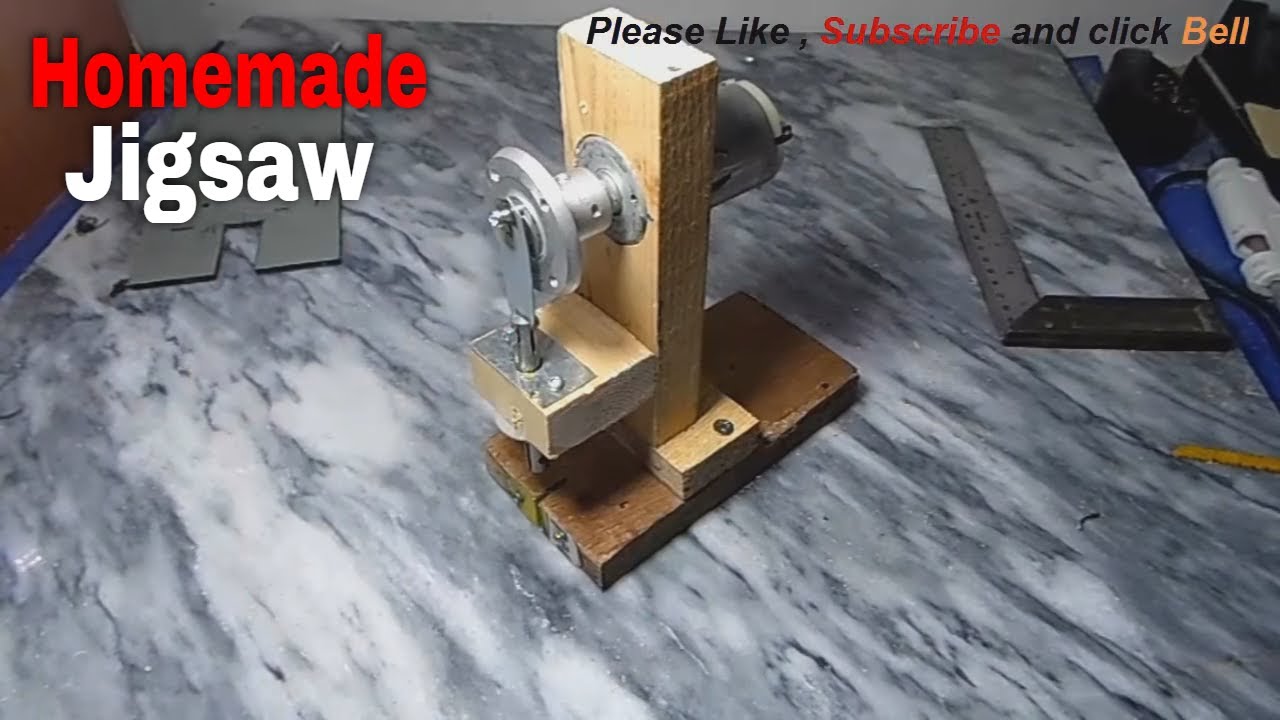 how to make jigsaw machine - homemade jigsaw machine