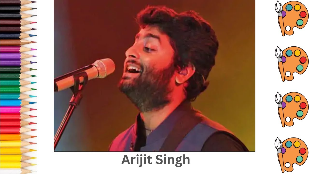 🎤How to draw Arijit Singh | Step by step tutorial to draw and color Arijit Singh | Pencil to Palette