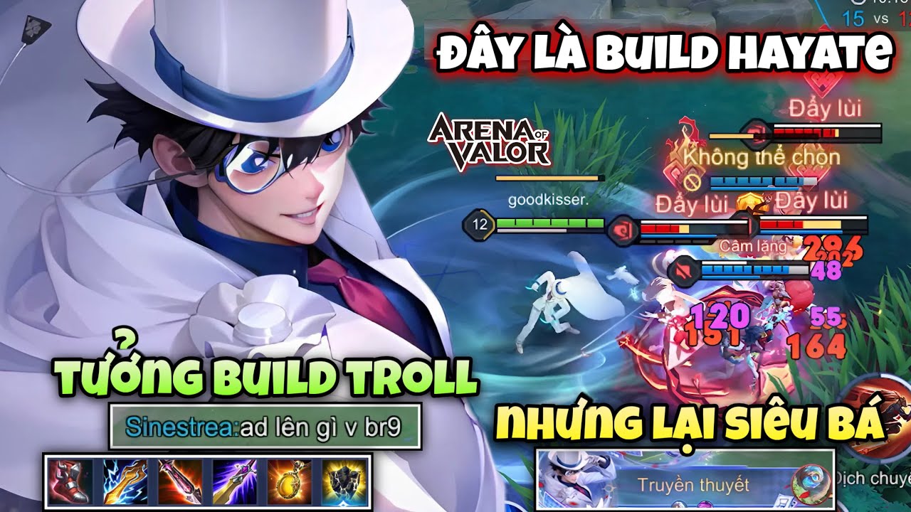 Đ&acirc;y Ch&iacute;nh L&agrave; Build Hayate Tưởng Troll Nhưng Si&ecirc;u B&aacute; &ldquo; Tr&acirc;u B&ograve; C&ograve;n Dame To &ldquo; Khiến Team Bạn Kh&oacute;c Th&eacute;t
