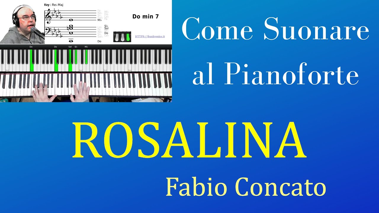 Come Suonare al Pianoforte ROSALINA di Fabio Concato | TUTORIAL