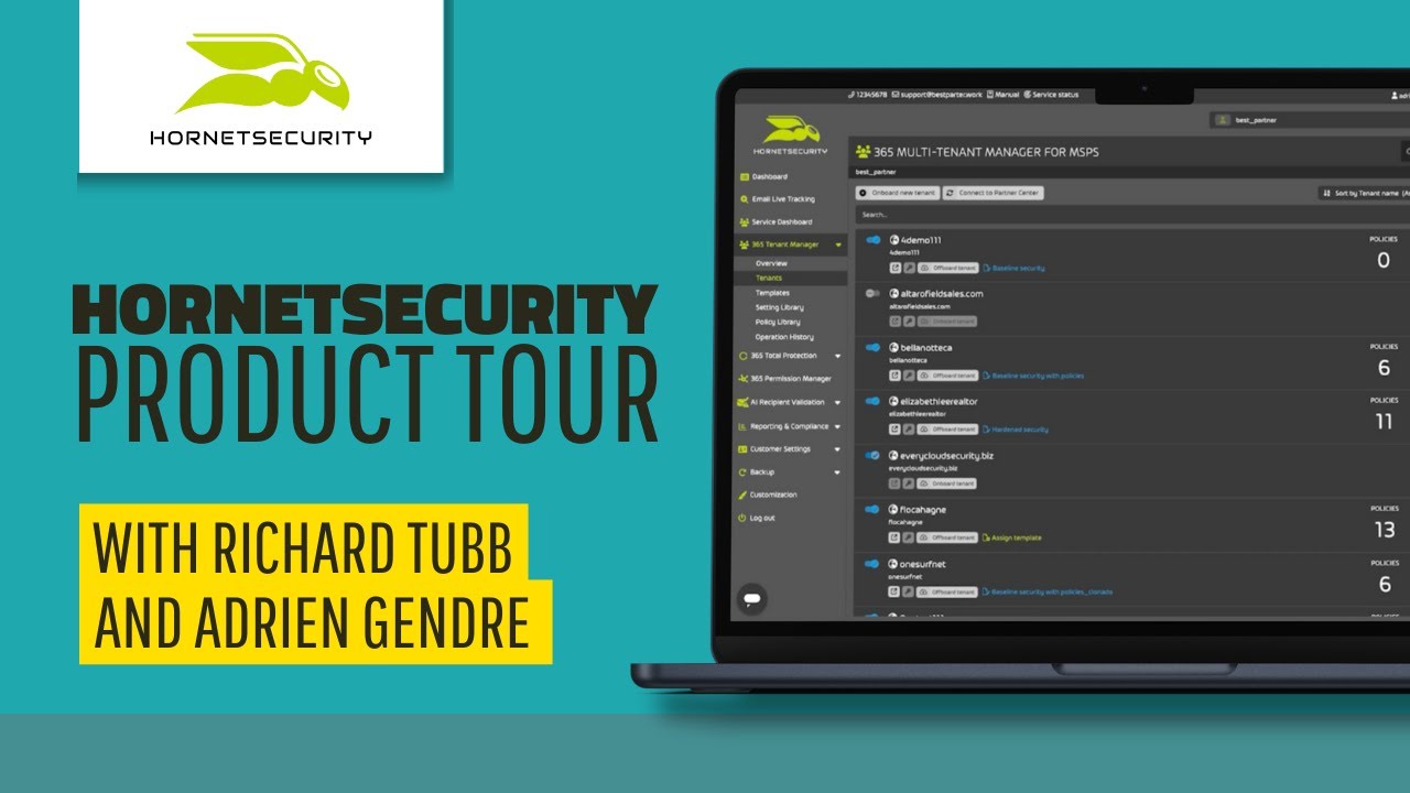 Optimise MSP Security: Safeguard Microsoft 365 with Hornetsecurity's Multi-Tenant Expertise!