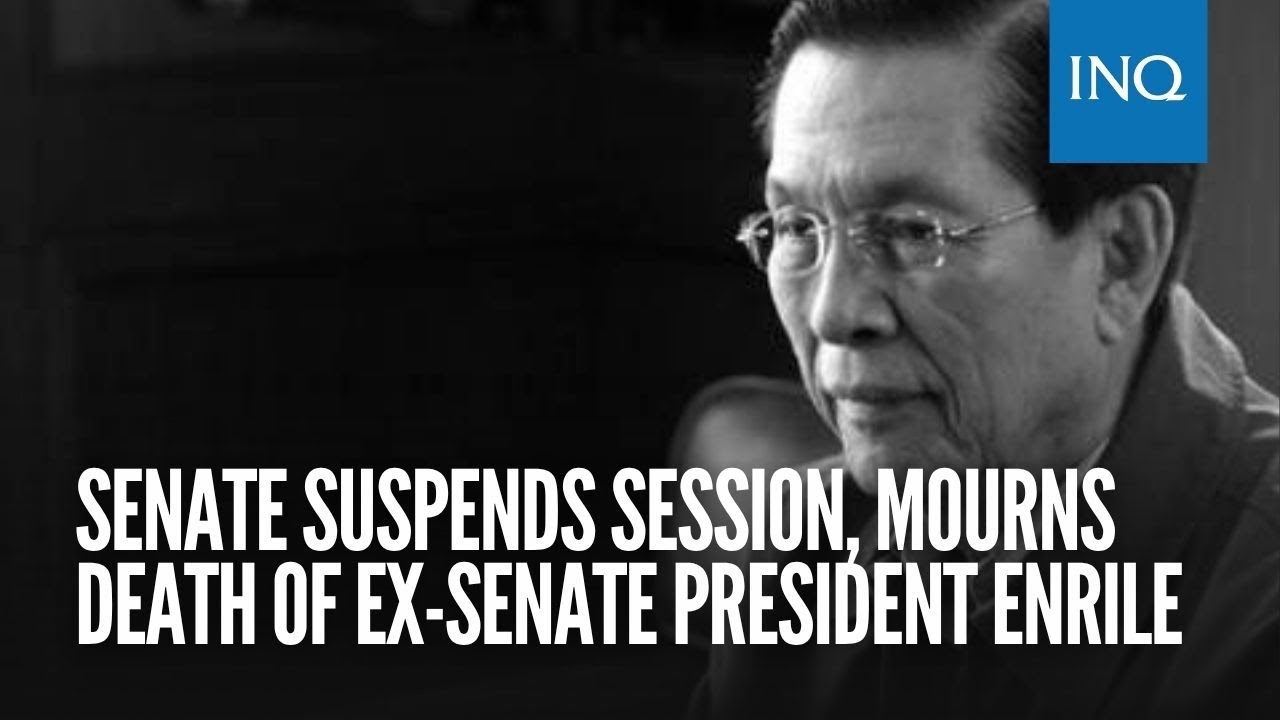 Senate suspends session, mourns death of former Senate President Enrile
