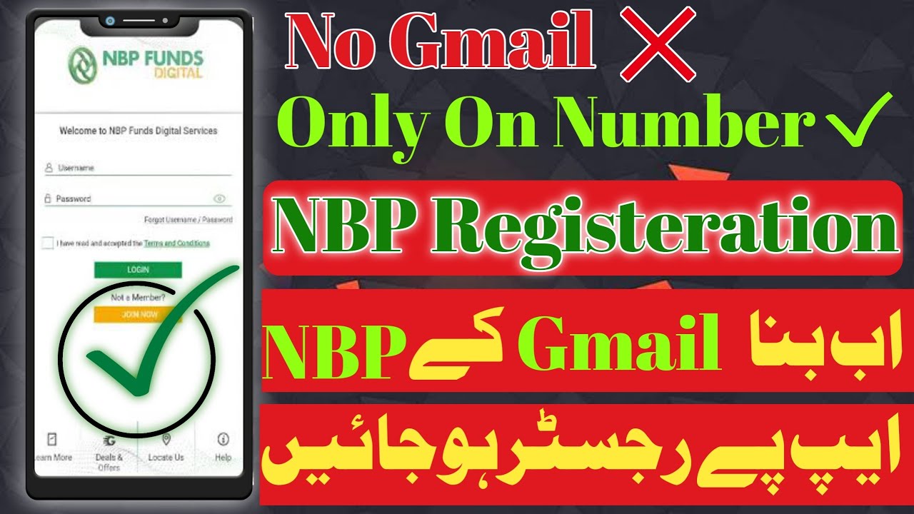 No Gmail NBP App registeration| How to register on NBP App