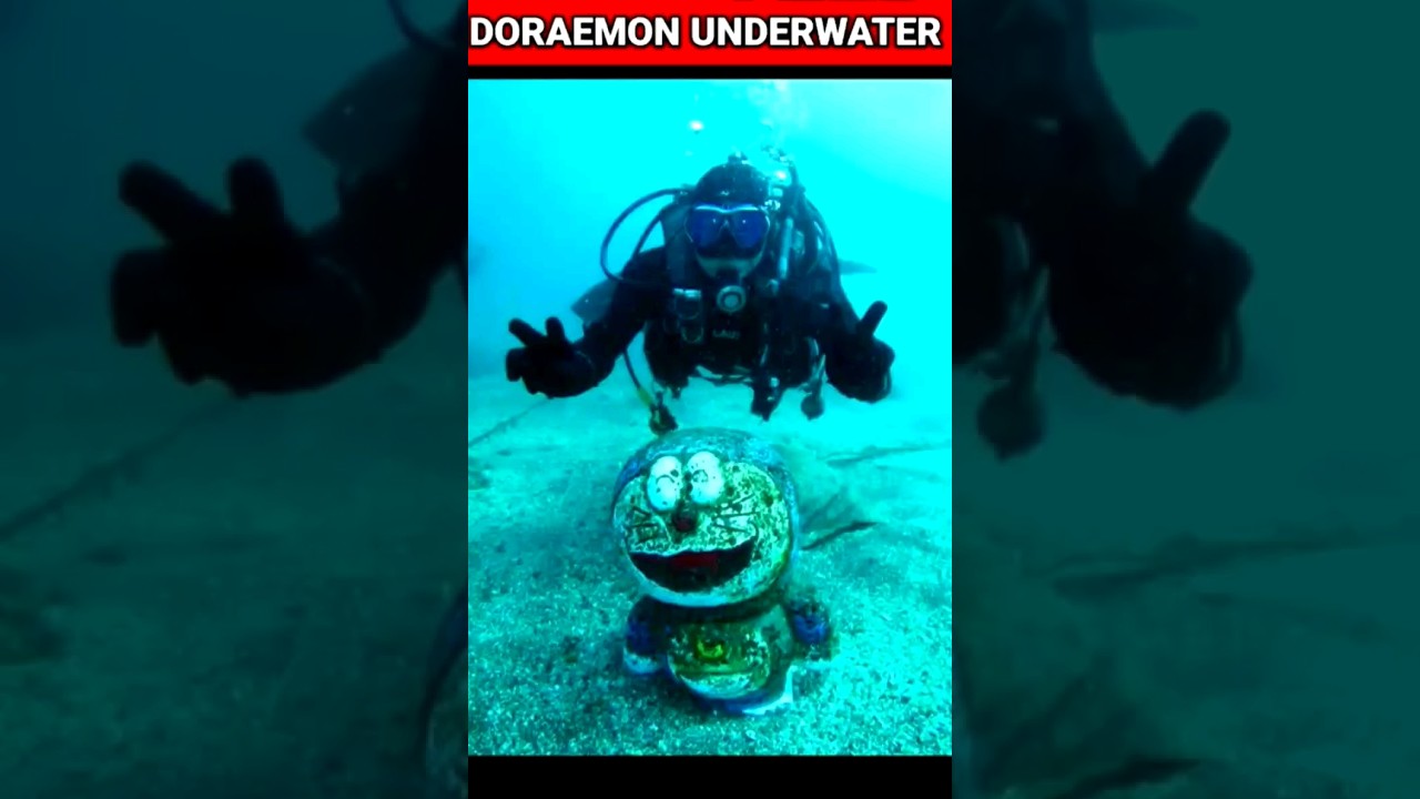 Real DORAEMON Found Buried In The Sea😱 Biggest MYSTERY..... #doraemon #underwater #shorts