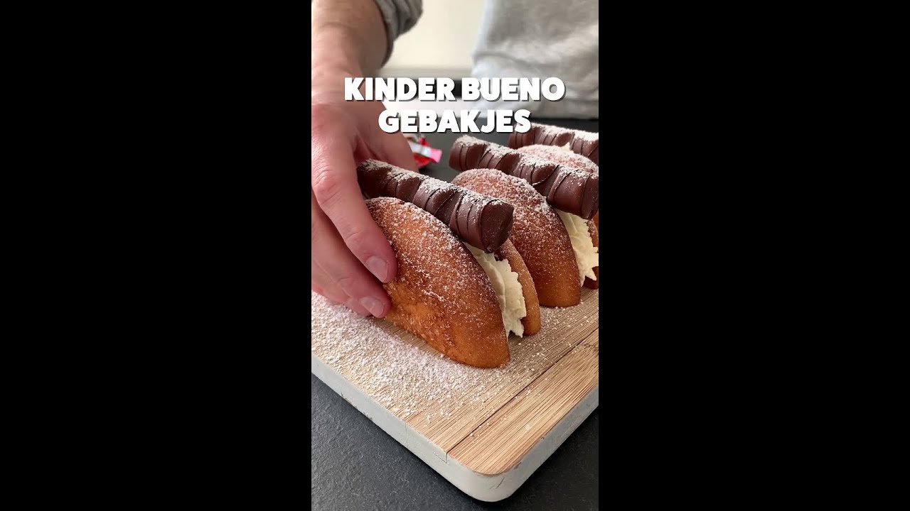 Kinder Bueno Gebakjes 🎂 #shorts #bakken #taart
