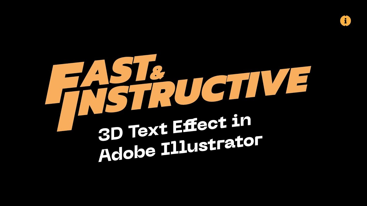3D Text Effect in Adobe Illustrator #FastandInstructive #TextEffect #Illustrator
