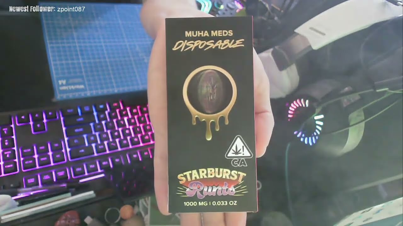 🍬 Opening Muha Meds Disposable Starburst Runtz 1g Vape 👀 Hand Cam . Clouds ✔️