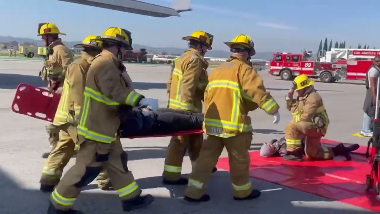 LAFD: Multi-Agency Live-Fire Aircraft Emergency Training at Burbank Airport | March 27, 2024