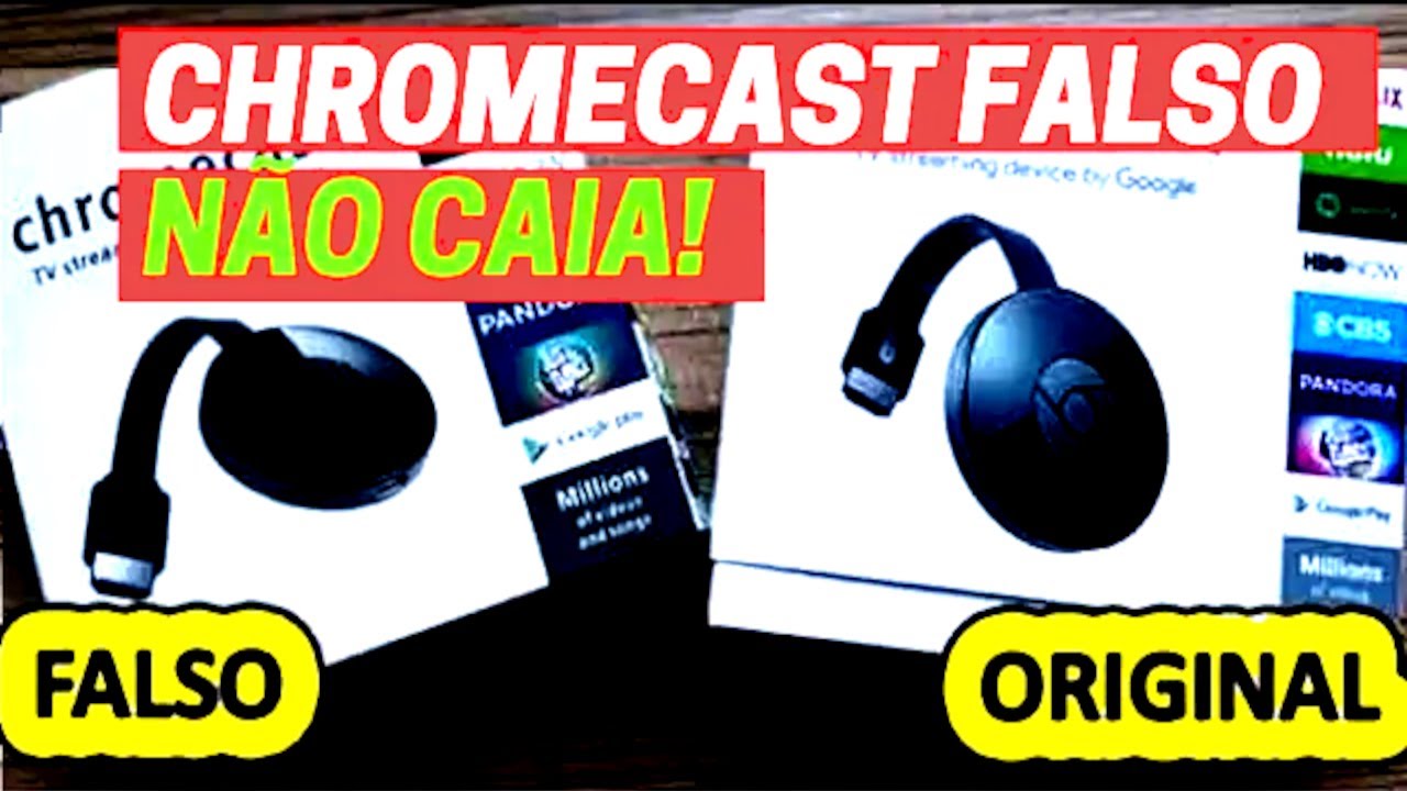 CHROMECAST ORIGINAL VS. CHROMECAST FALSO - Embalagem e  Produto