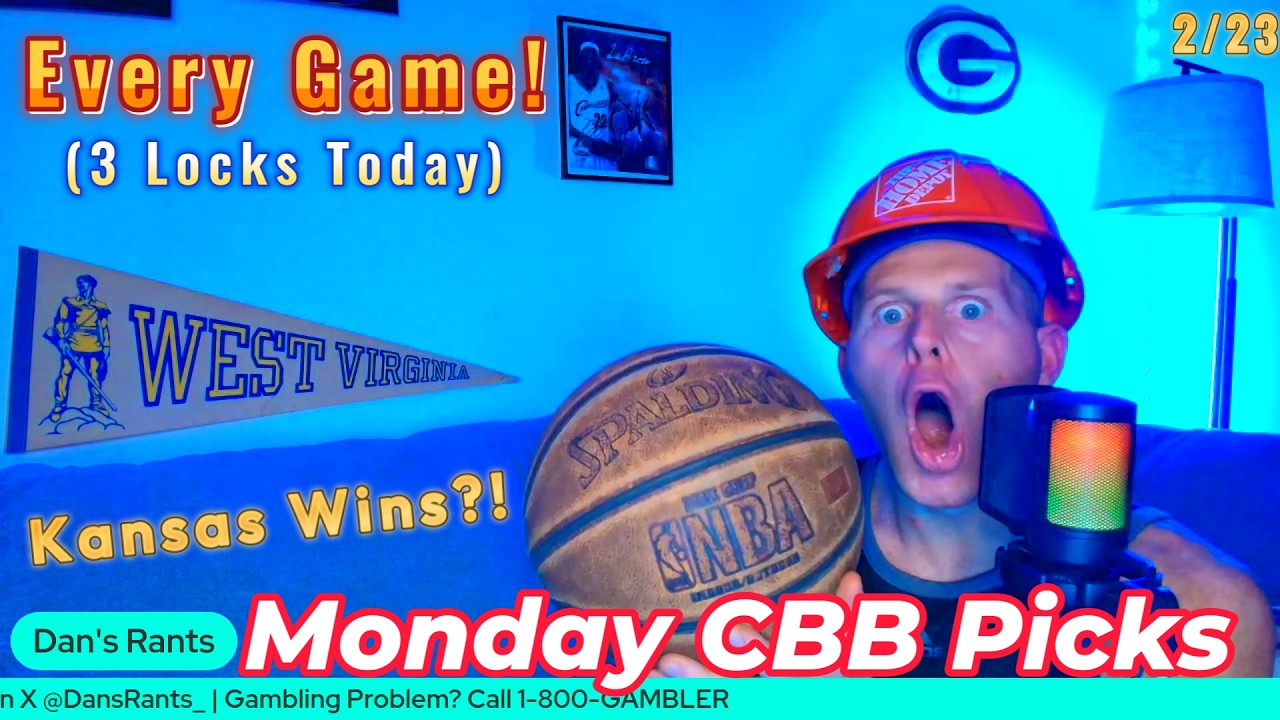 College Basketball Picks (EVERY GAME) - Monday, February 23rd | 3 LOCKS!