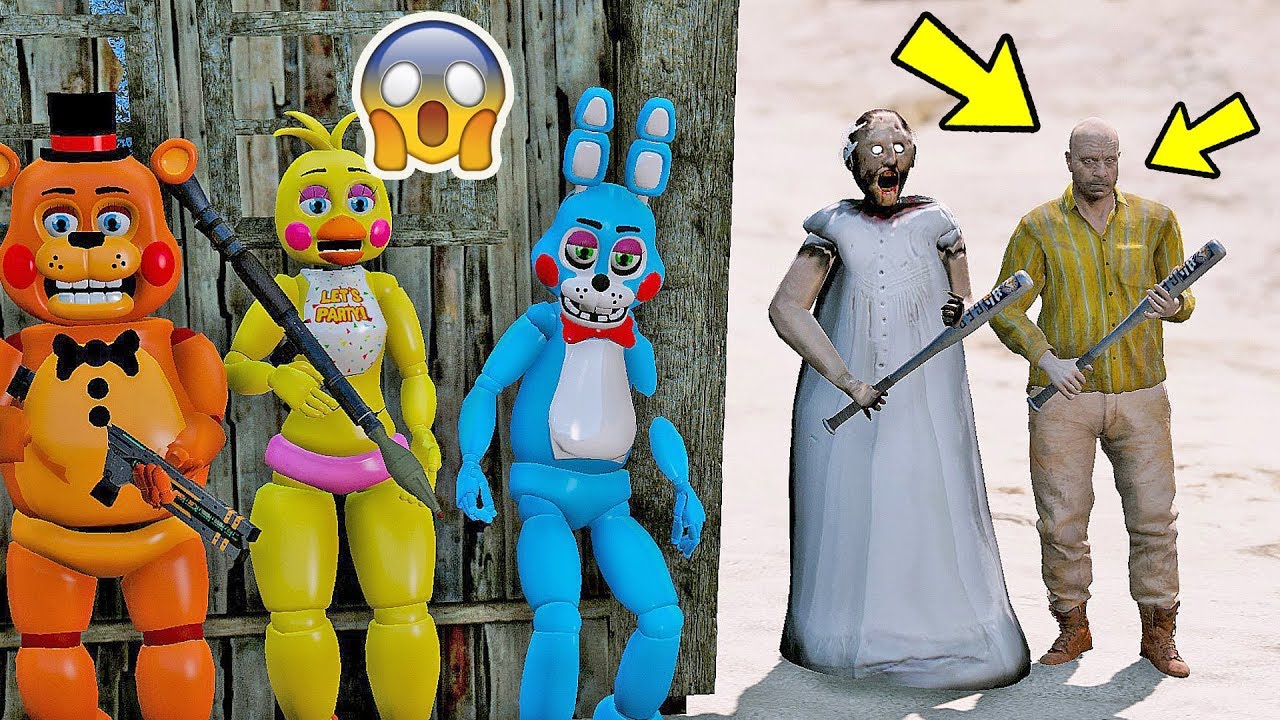 MARIDO DA GRANNY APARECEU NA HORA ERRADA! | GTA V Five Nights at Freddy's