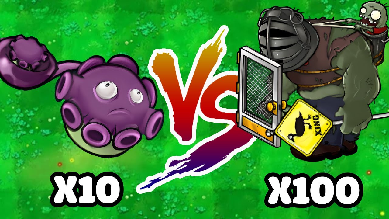 10 GLOOM-SHROOM-PULT vs 100 RANDOM ZOMBIES, Who Will Win? PVZ Hybrid Challenge