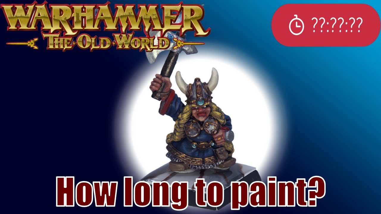 Painting Queen Helga for my Dwarven Mountain Holds Old World Army.