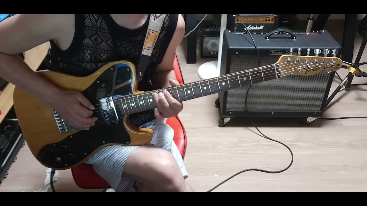 B minor Slow Blues. Fender Hot Rod Deluxe Amp O.D.1.+ Fender Guitar.  Jam TEST DEMO(no reverb)