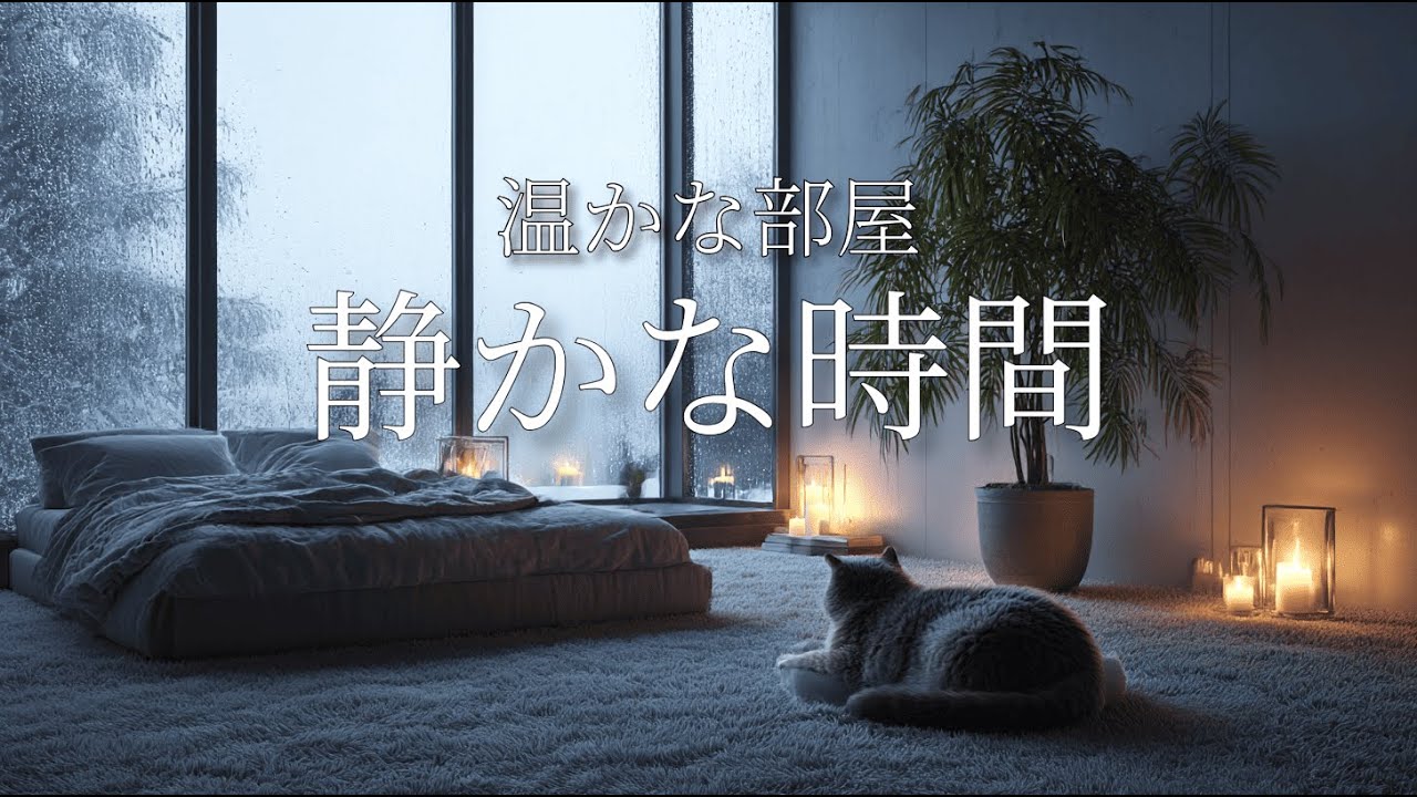 【睡眠用BGM】雨音とキャンドルの灯りに包まれる、最高に贅沢なひととき。1日の疲れをリセットする夜の癒し。