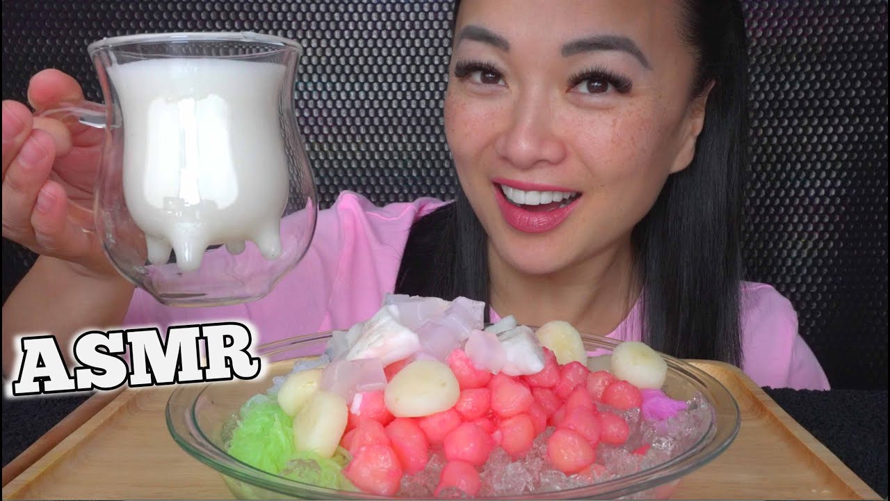 ASMR THAI DESSERT (SOFT CRUNCH RELAXING EATING SOUNDS) LIGHT WHISPER | SAS-ASMR