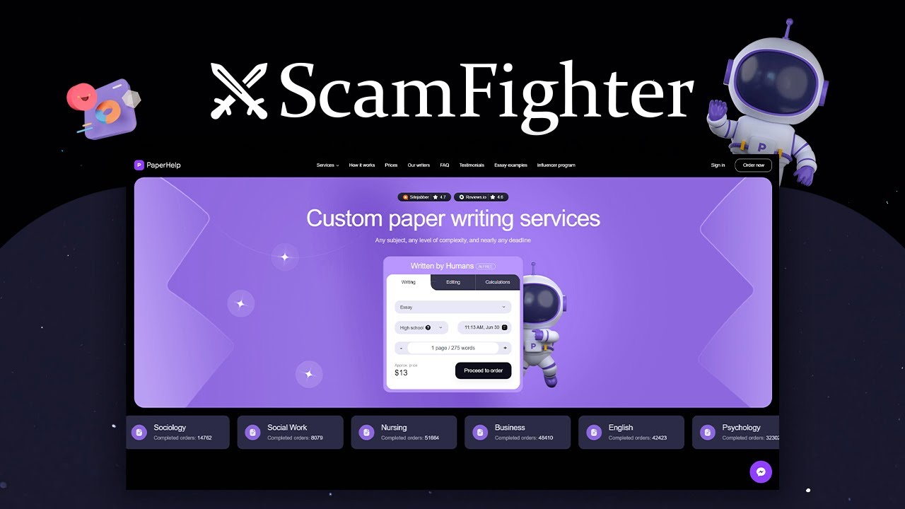 PaperHelp.org  review | How to place an order - mystery shopping by Scamfighter.net