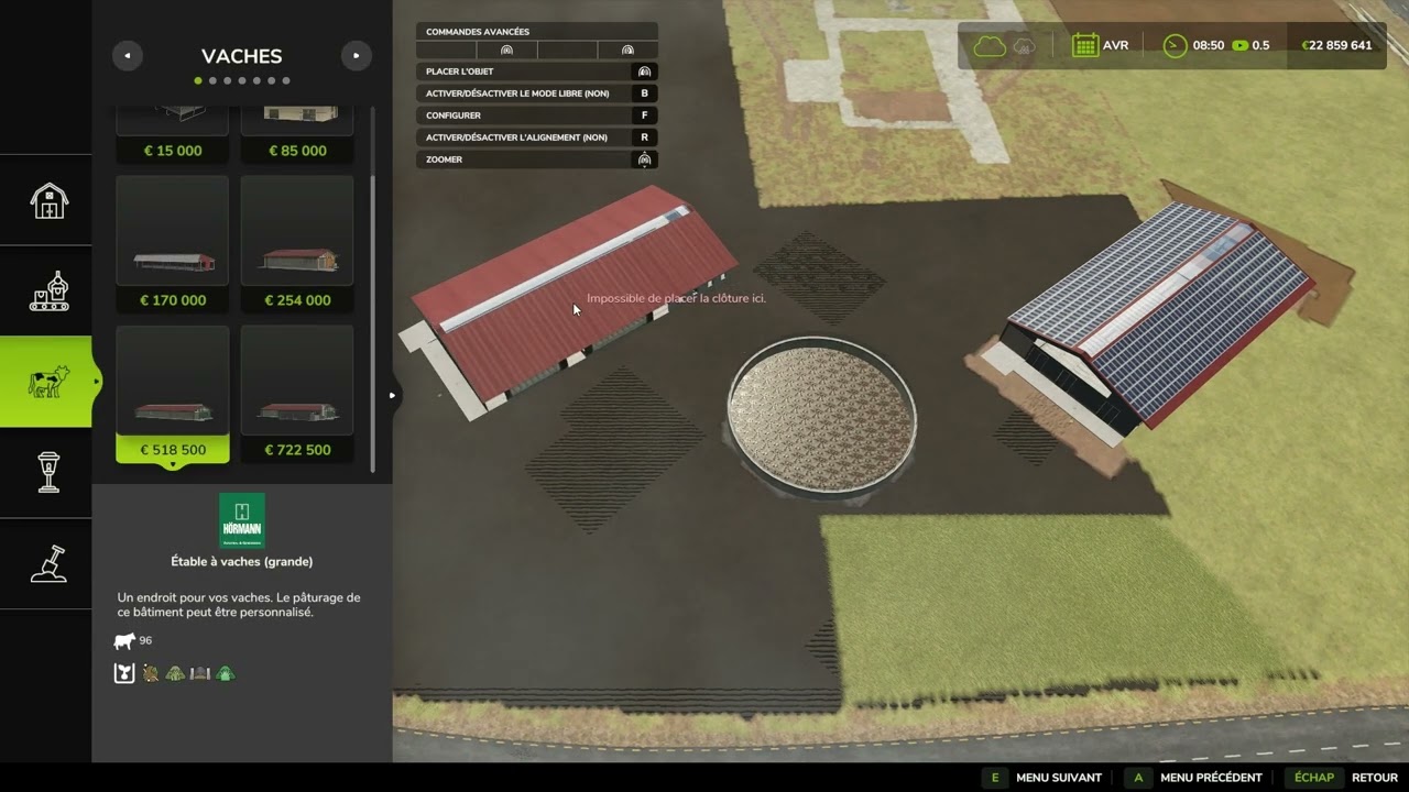 FS25  Construction d'une ferme d'élevages