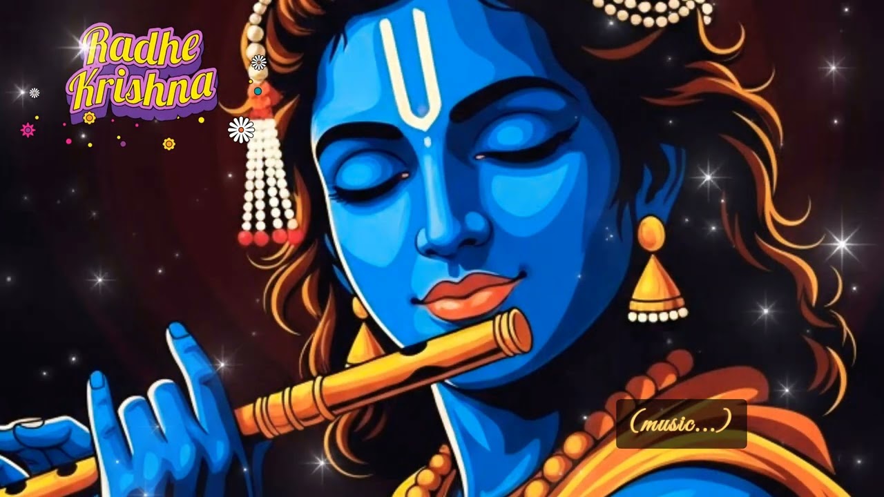 O Kanha ab toh murli ki madhur suna do taan ❤️ #kanhaji #devotionalsongs #lyricsvideo #radhakrishna