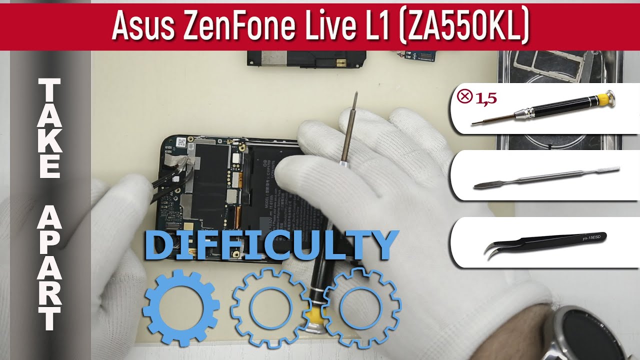 Как разобрать 📱 Asus ZenFone Live L1 (ZA550KL) Разборка и ремонт