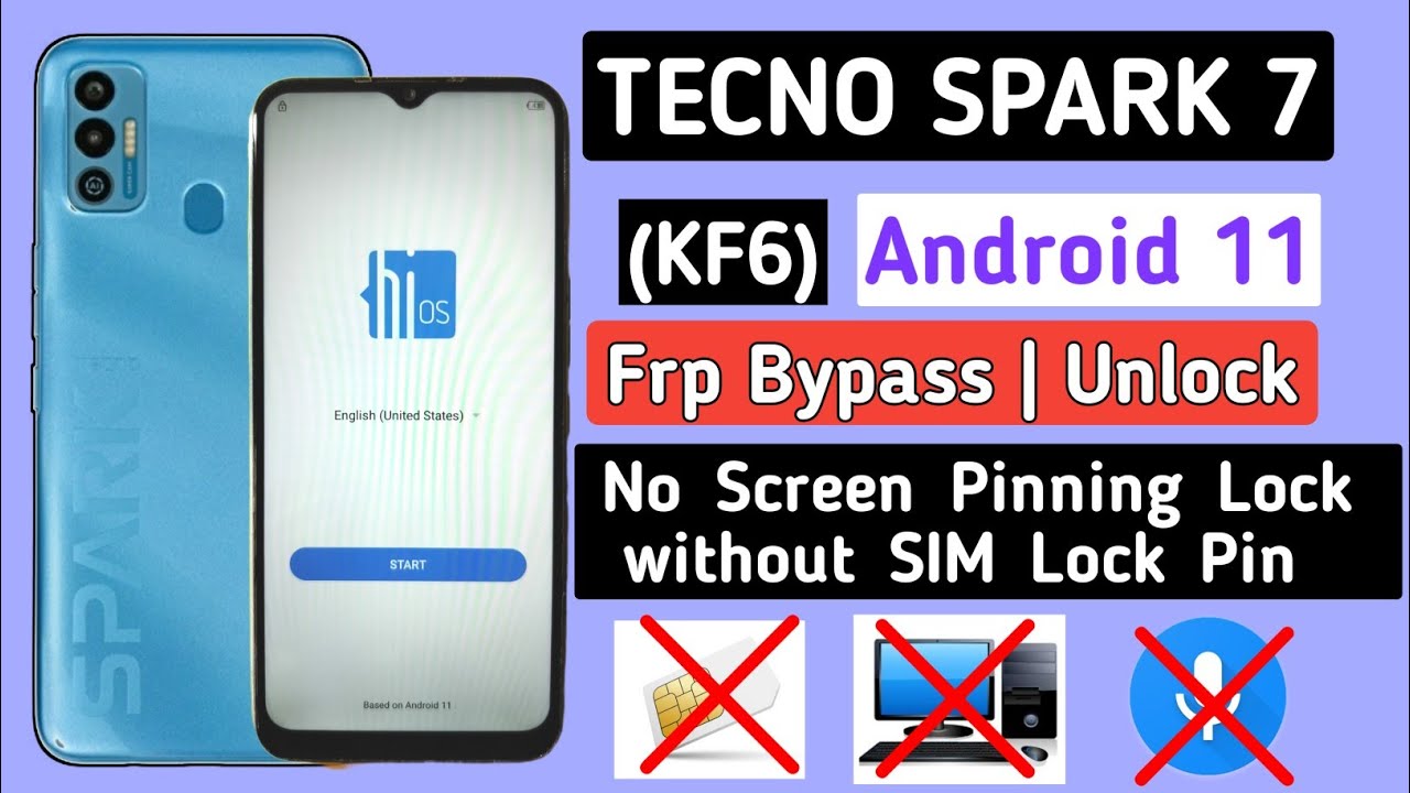 TECNO SPARK 7 (KF6/KF6T)Frp Bypass/Unlock | Sim Pin Lock Method Fail | Android Setup Force Stop fail