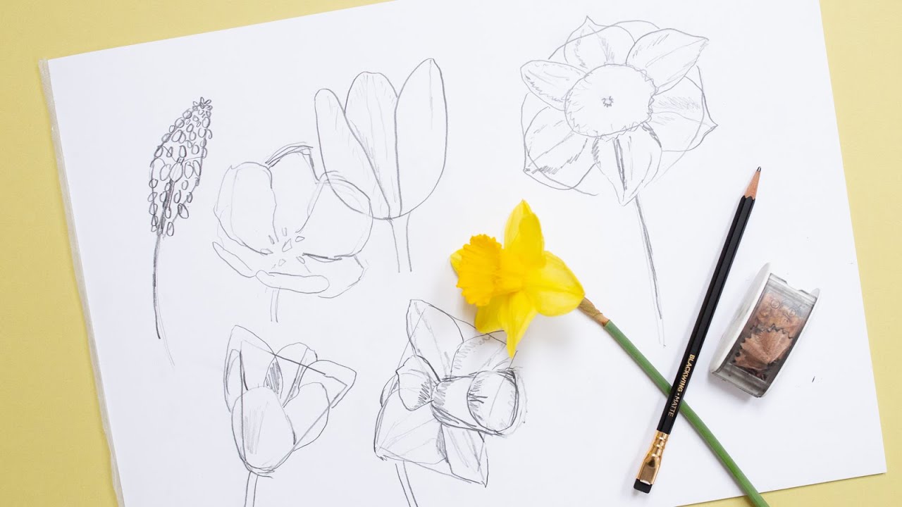 Bloemen aquarellen // Compositie
