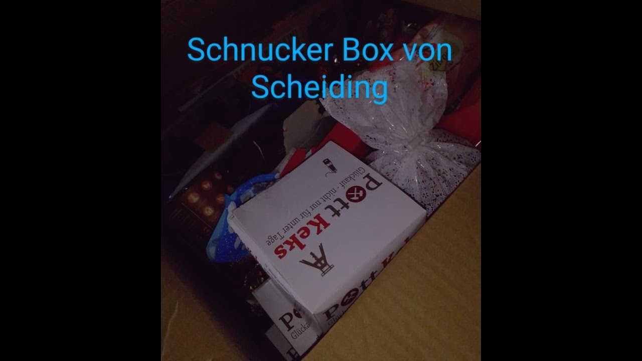 Scheiding Schnucker Box unboxing Überraschungspaket Dezember 2021 mit süßen Köstlichkeiten