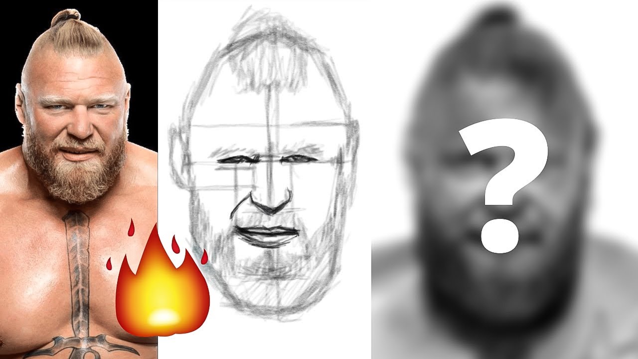 How To Draw Brock Lesnar Step By Step for Beginners | Amit Sharma Sketches