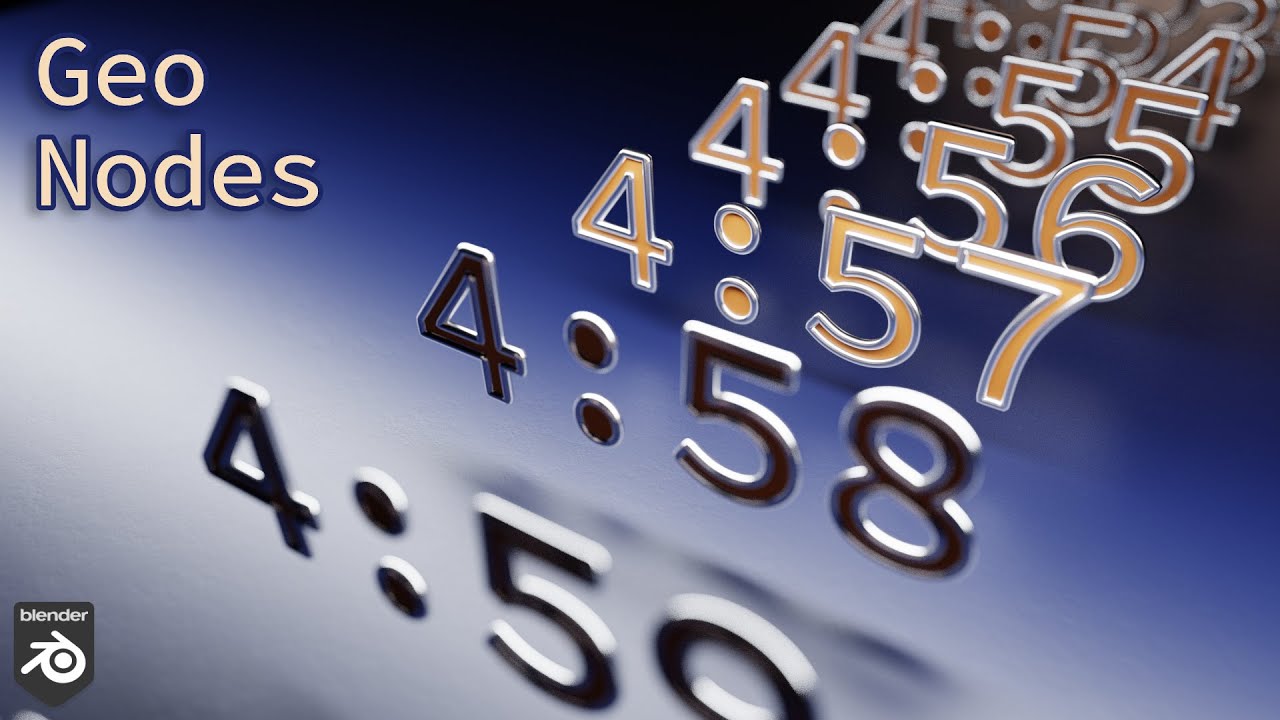 Countdown Timer with Geometry Nodes || Blender 3.2