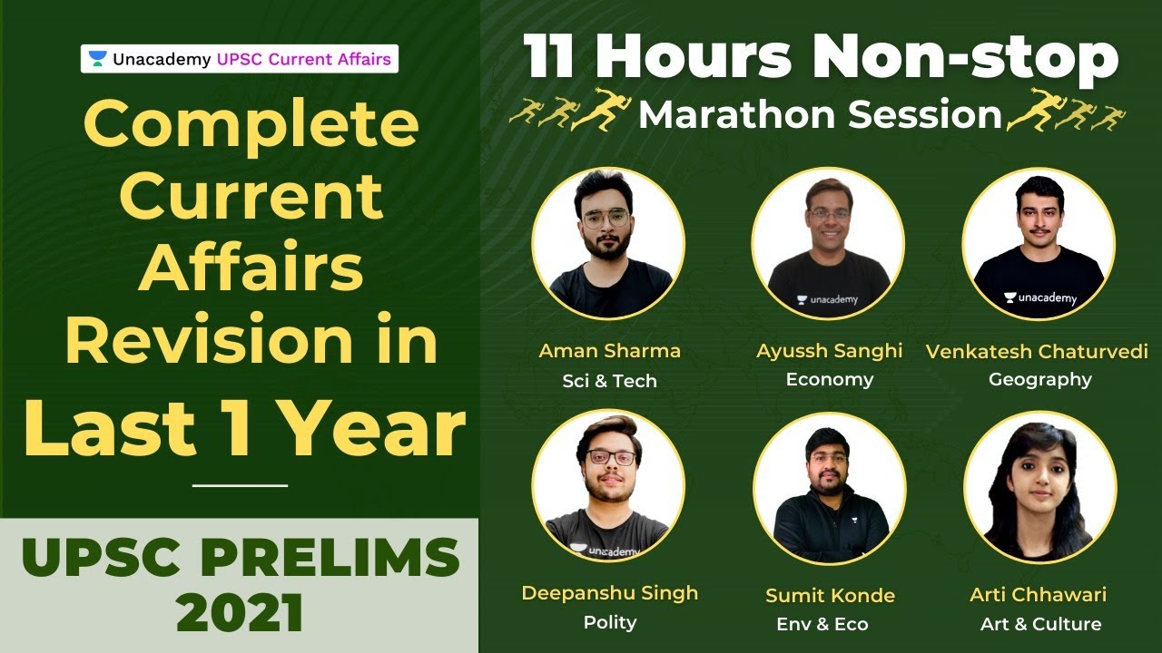 Current Affairs Revision | UPSC Prelims 2020-2021 | Mega Marathon Session