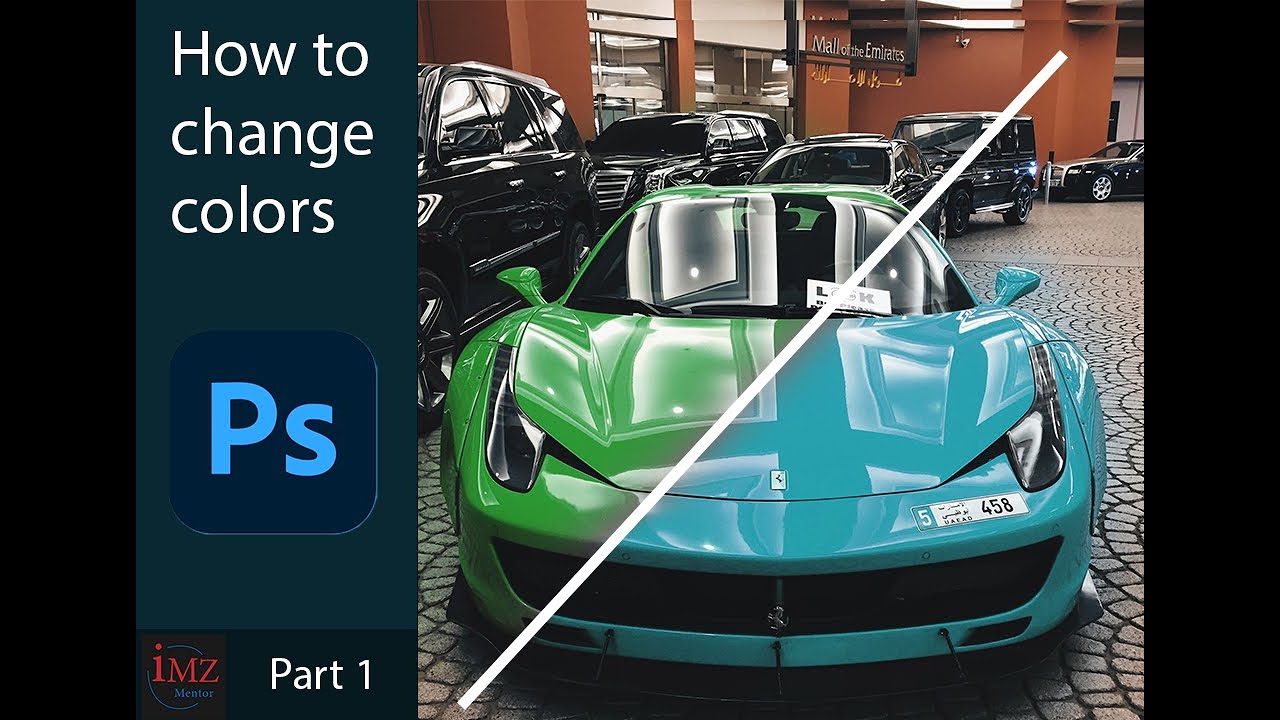 how to change color of object in photoshop #colour #carcolor #carlover