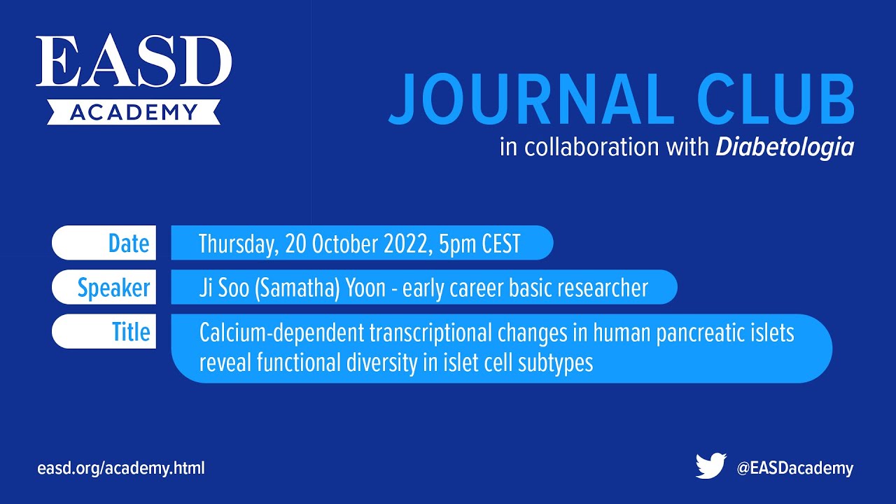 1st EASD Early Career Academy Journal Club - 20 Oct 2022