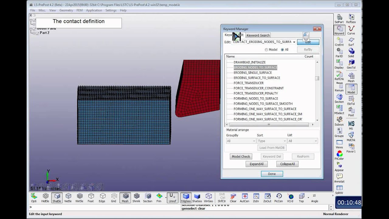 Tutorial cutting in ls-dyna